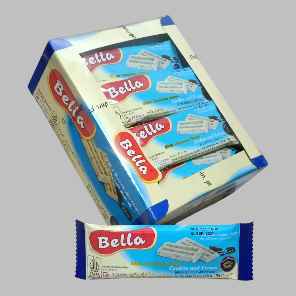 

BELLA White Chocolate Cookies & Cream 10 gr [24 pcs/box]
