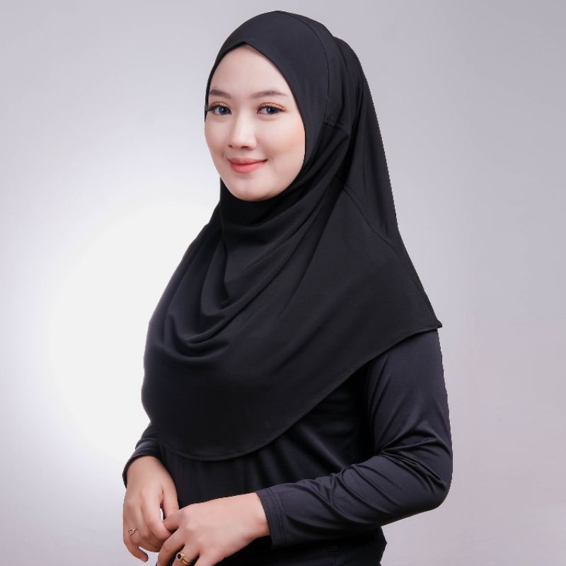 HIJAB SPORT PANJANG MENUTUP DADA PREMIUM - KERUDUNG SPORTY OLAHRAGA MUSLIMAH Hi MāNDA x KAMINIDA