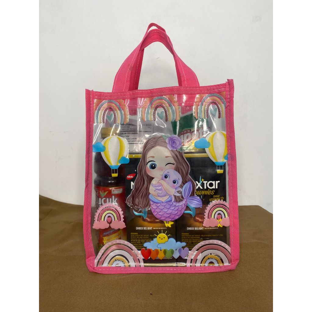 

Ready Stock Tas Mika Karakter Mermaid Pink