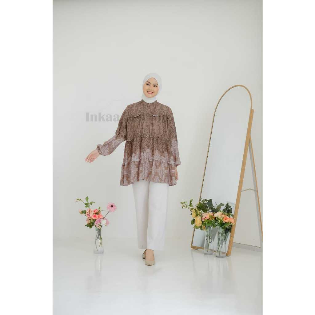 Atasan Aliyyah Rempel Kerah Shanghai Motif