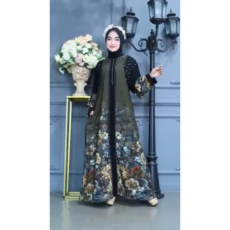 ABAYA JUMBO Abaya TURKEY COMERA 001 JUMBO BUSUI / Abaya Turkey Dubai Busui Dress - Baju Abaya Rompi 