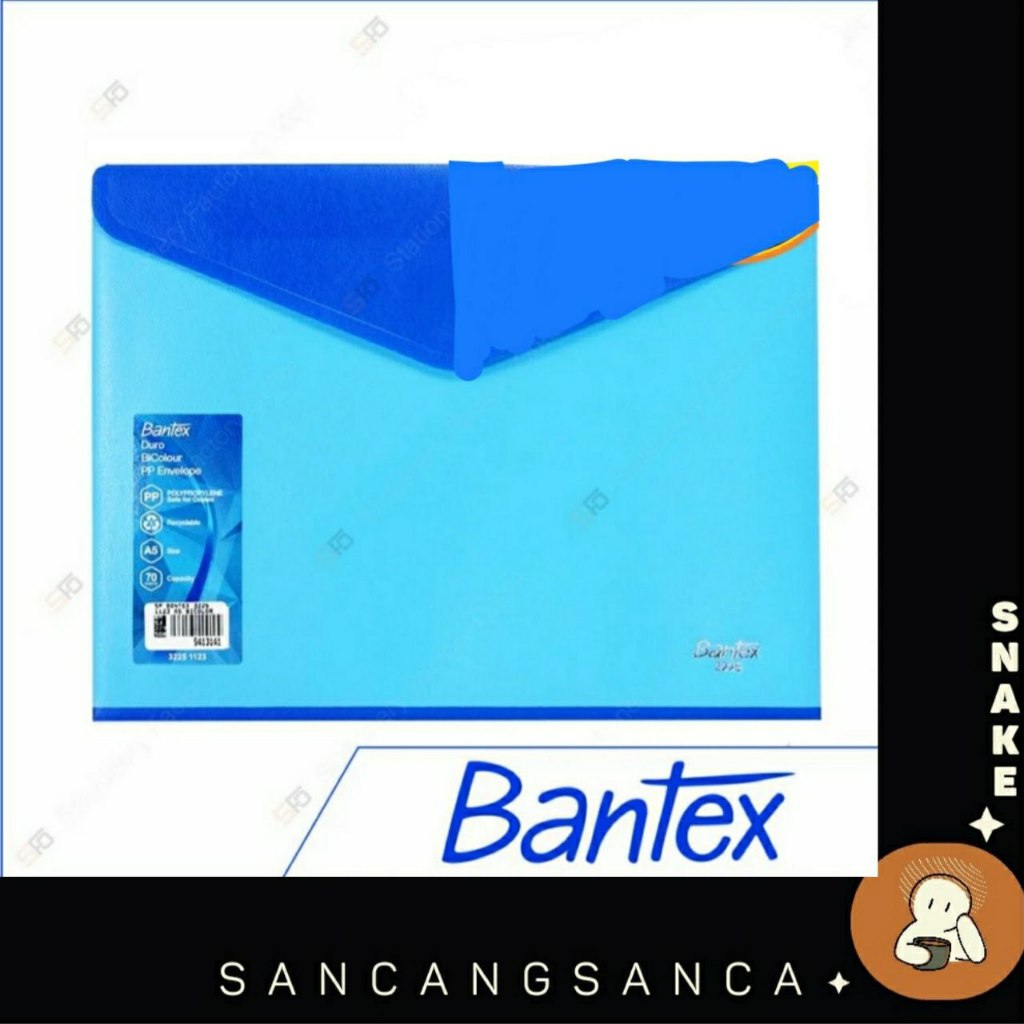 

Amplop PP A5 Bantex 3225 - Duro Bicolour Envelope - Biru