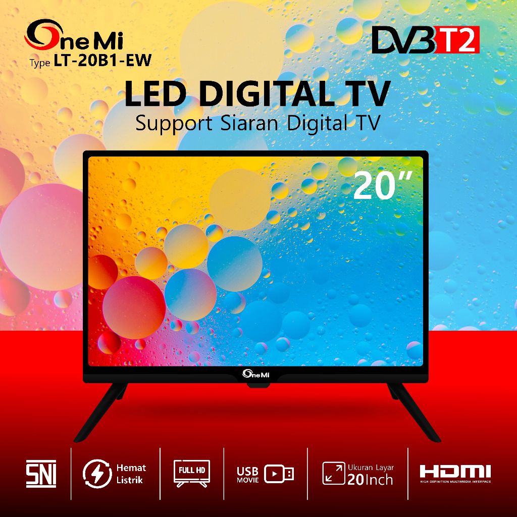 Tv Digital Murah Di Bawah 1 Juta Tv Onemi 20 Inch Wide