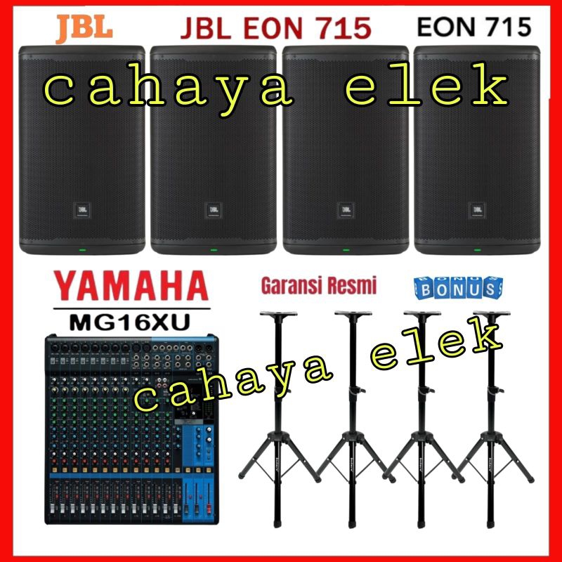 Paket karaoke original JBL 15 inch mixer Yamaha mg 16 xu Original