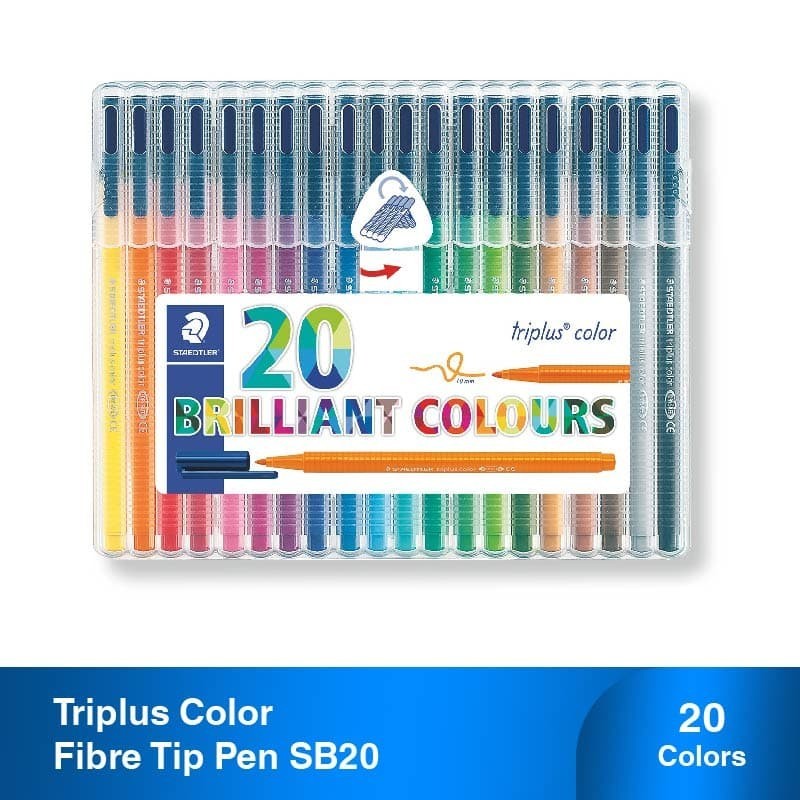 

Stationery Haul - Spidol Pen / Pulpen Staedtler Triplus Fibre Tip 1.0mm - 20 Warna