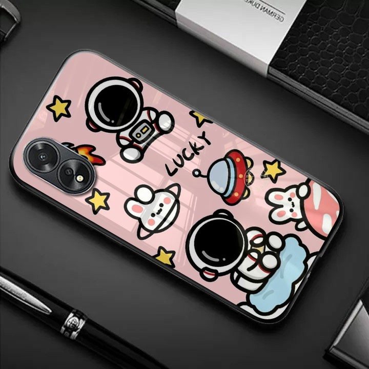 Case oppo A38 - Case oppo A38 - Silikon oppo A38 - Case lucu oppo A38 - Softcase kaca Oppo A38 (GC15