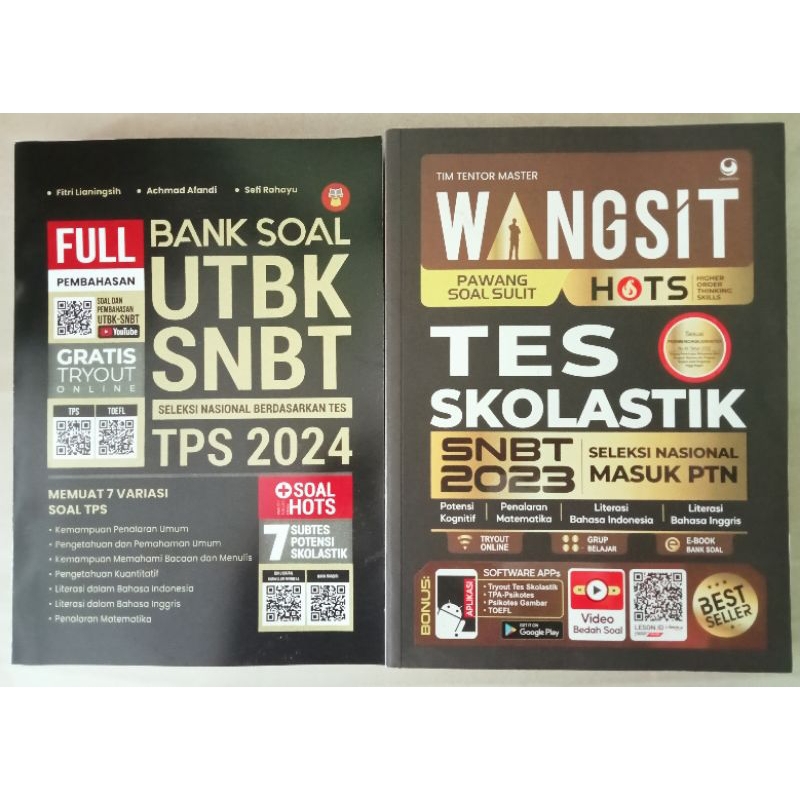 BANK SOAL UTBK, SNBT & TPS 2023+Buku WANGSIT tes SKOLASTIK SNBT 2023