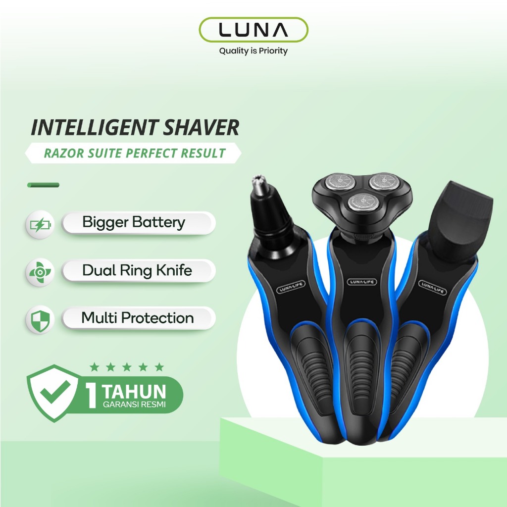 Luna Alat cukur rambut elektrik shaver listrik pencukur kumis jenggot portable electric