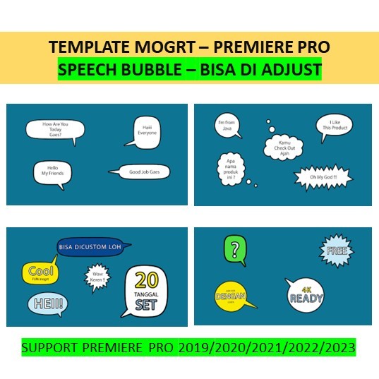 Template Elemen Video MOGRT Speech Bubble Premiere Pro