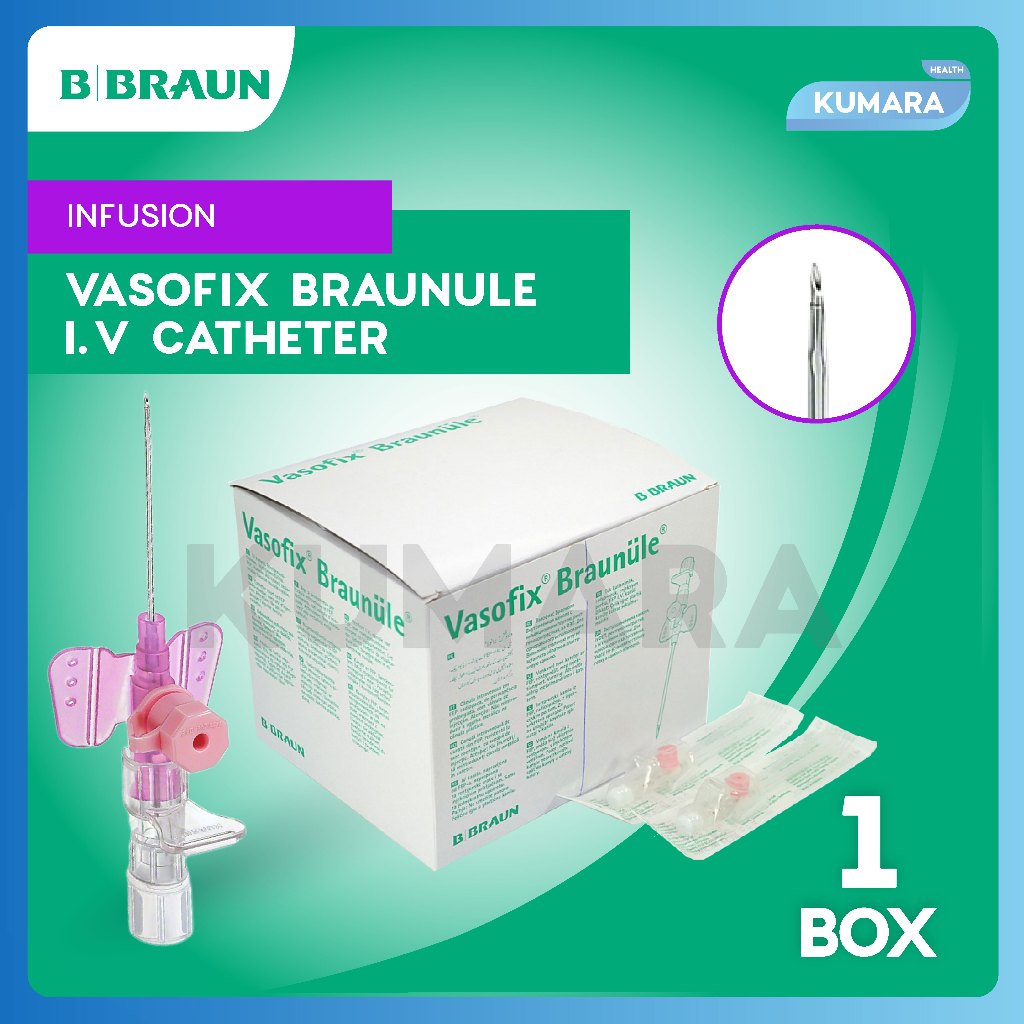 BBRAUN - Vasofix Braunule & Certo  IV Catheter with Wing & Port Box