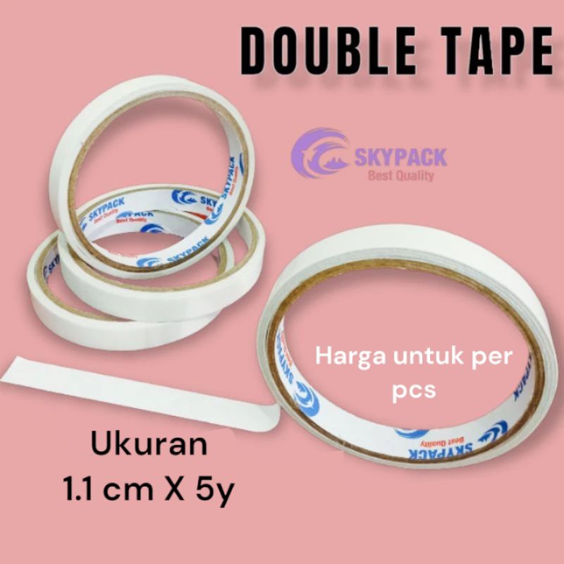 DOUBLE TAPE SKYPACK UK 1.1cm × 5y / LAKBAN DOUBLE TAPE