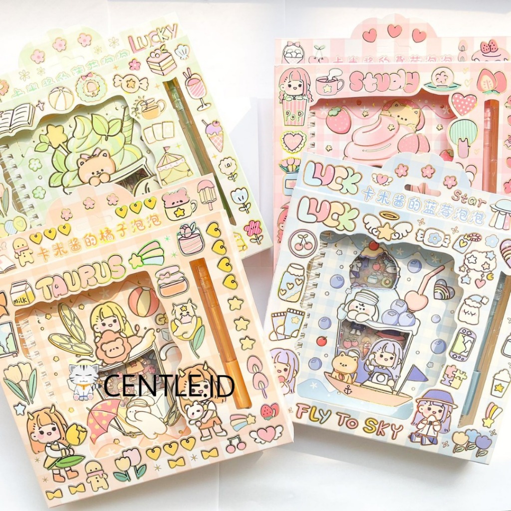 

CENTLE.ID PAKET STIKER ST ( BUKU SPIRAL STIKER + CUTTER ) KEKINIAN COD TERMURAH STICKER SET