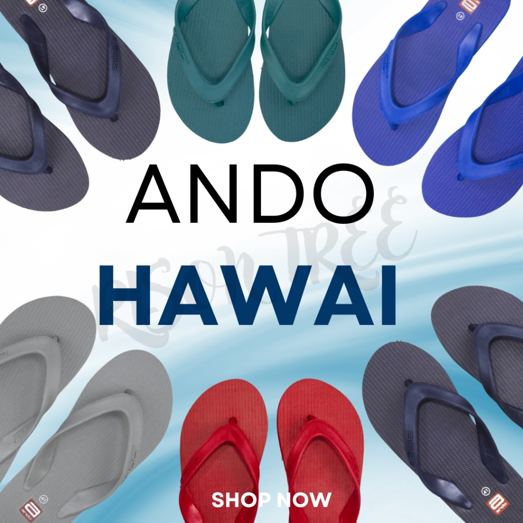 Sandal Jepit Ando Hawaii 100% Original Ando Hawai Sandal Jepit Pria Sandal Jepit Laki-laki Ando Hawa