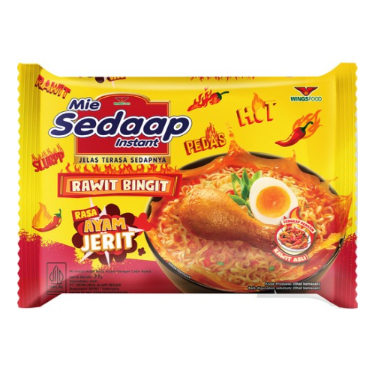 

Mie Sedaap Rawit Bingit Ayam Jerit 77gr