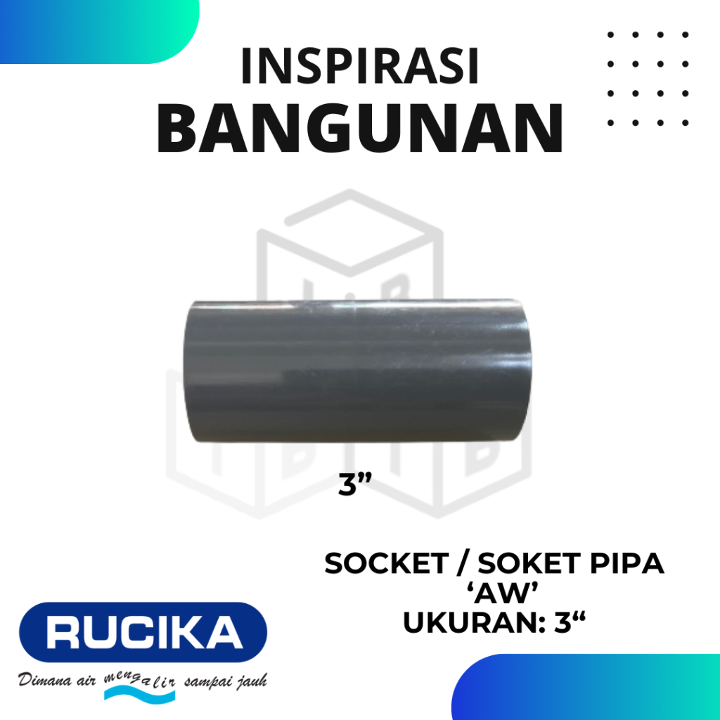 Socket / sock pvc rucika / fitting pipa socket soket 3” rucika AW