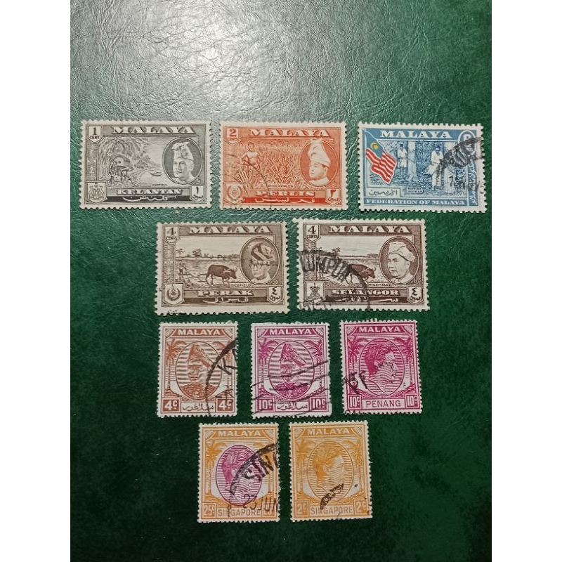 

Prangko Lama Malaya 10 Pcs used