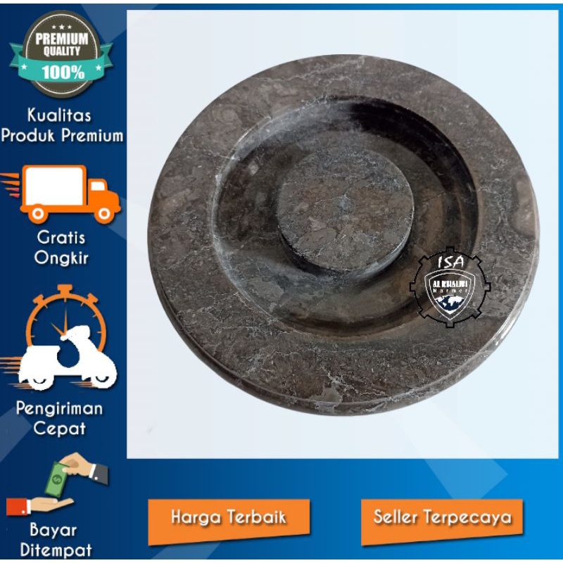 ASBAK MARMER HITAM GREY (D.20) MURAH/ASBAK BATU MARMER UNIK