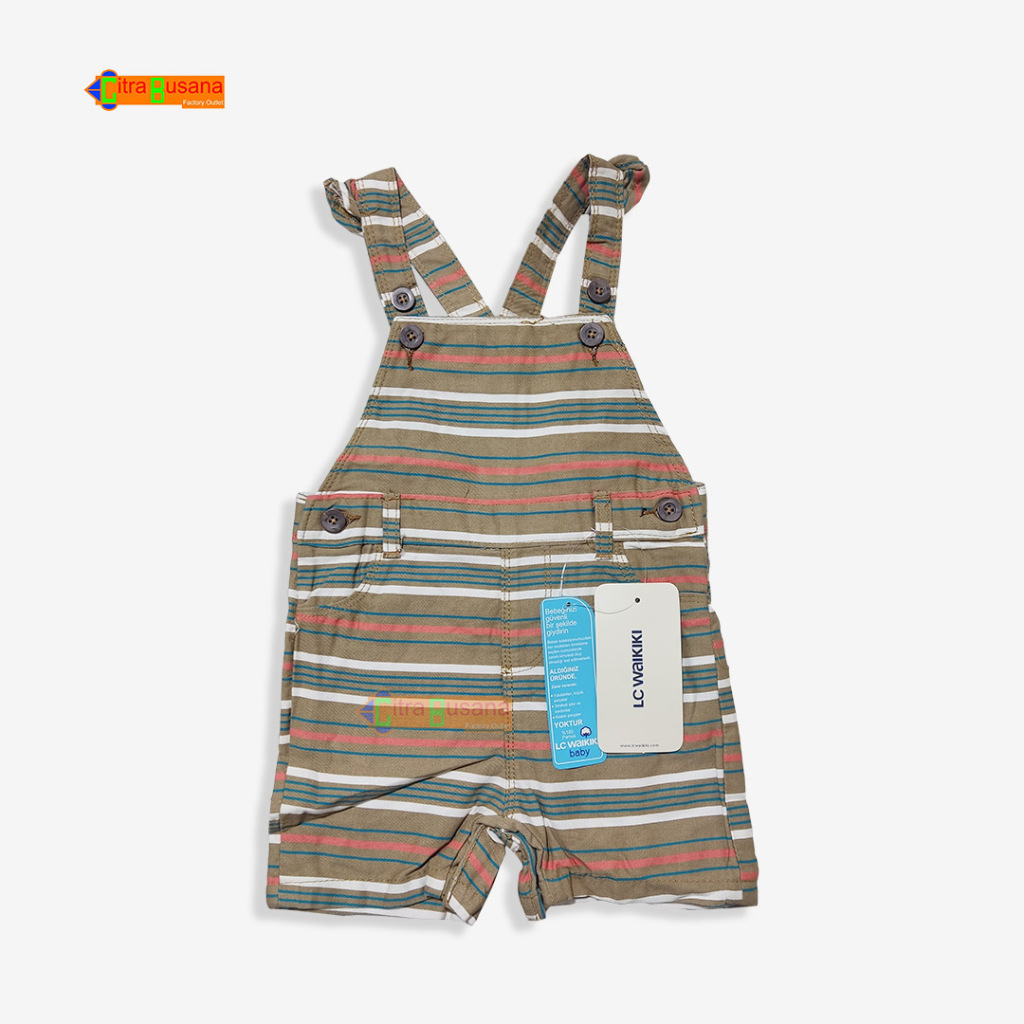 overall anak perempuan - overall lucu bahan katun - overall pendek motif H