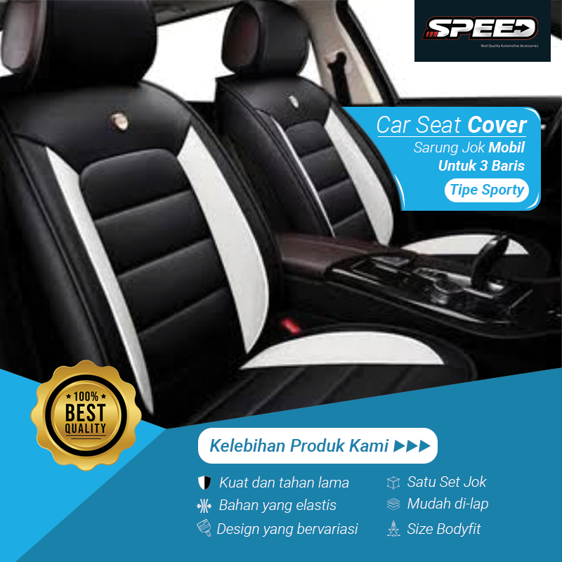 Sarung Jok Cover Jok Seat cover Seat Cover Design Sporty Model 16 Mobil Xenia 3 Baris Bahan MYO