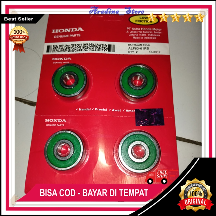 Bantalan Bearing 6301 RS Original Lahar Laher Bantalan Bola Bearing Honda Press ORI Berkualitas