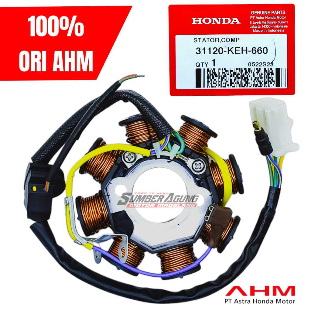 SPULL SPUL STATOR SPOLL ASSY HONDA MEGAPRO PRIMUS STATER ORI AHM 31120-KEH-660