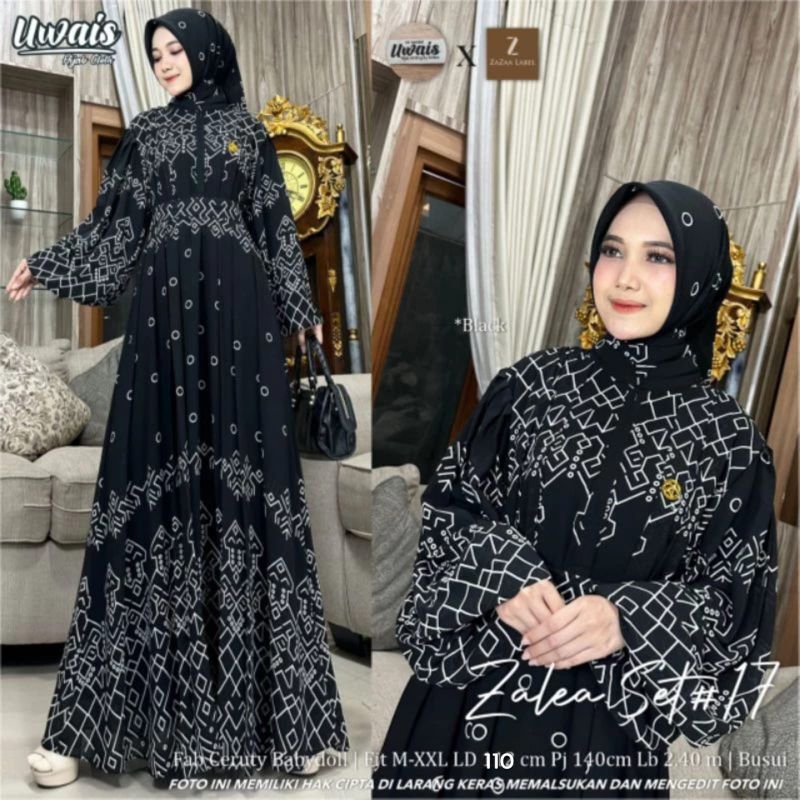 Gamis Wanita Set Hijab motif Etnic/Zalea Set Hijab/Zalea Set 2/Ghania Set 2/Ghania Set 3/Ghania Set 
