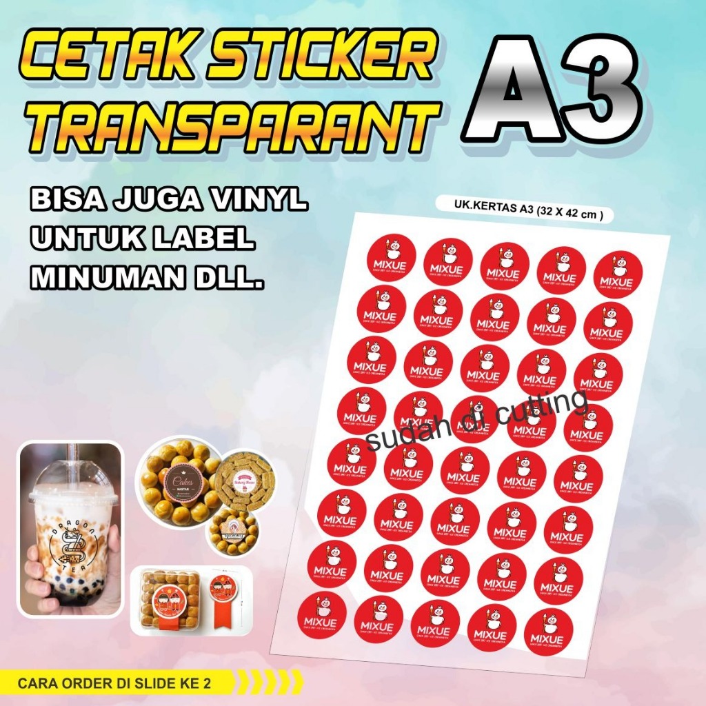 

STICKER TRANSPARANT LABEL PRODUK TOPLES/CUP