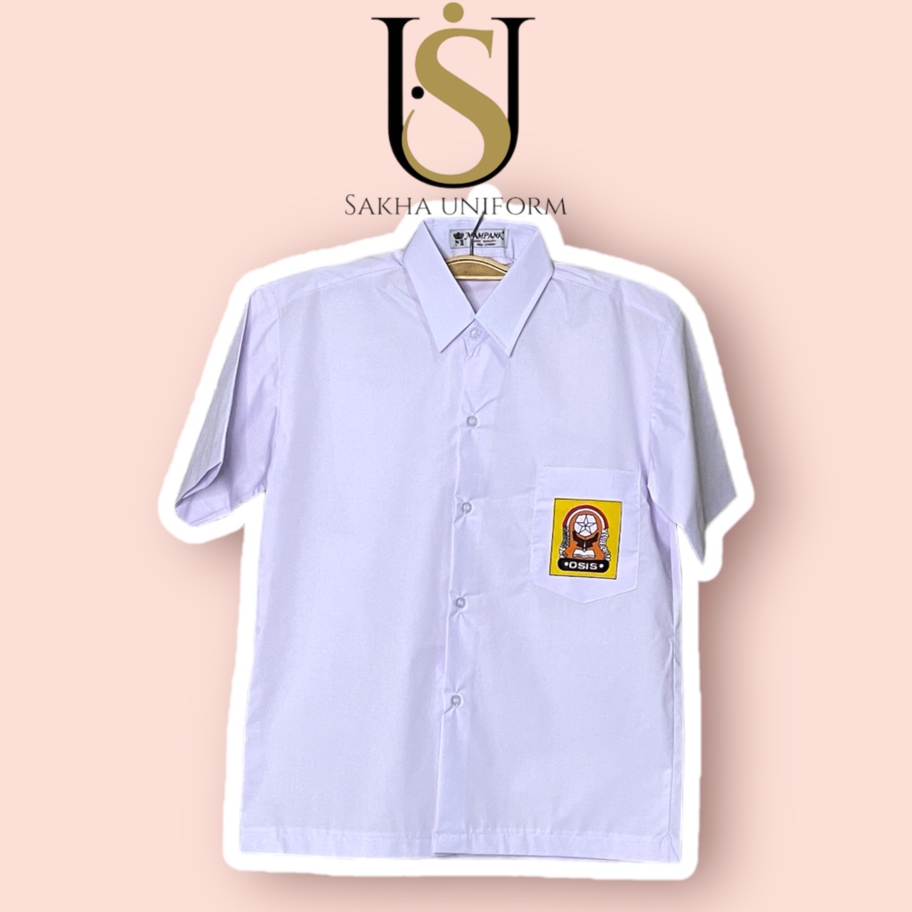 Terbaru Baju Seragam Sekolah Smp Laki Dan Perempuan Lengan Pendek Logo Osis Merk Mampank
