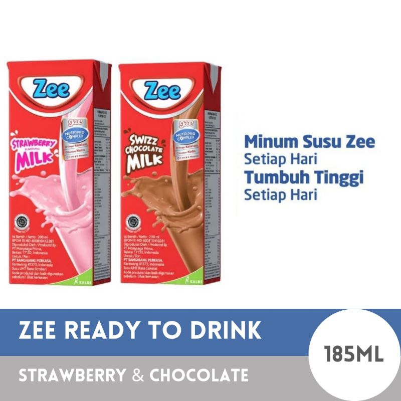 

SUSU ZEE UHT 185ML SWIZZ CHOCO/STRAWBERY MILK