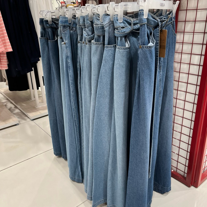 Rok denim geela