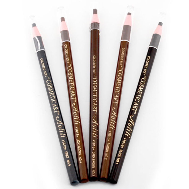 COD❣ Pensil Alis Benang Korea /Pensil Alis Eyebrow Pen Benang Coloured Waterproof Tahan Air 24 Jam
