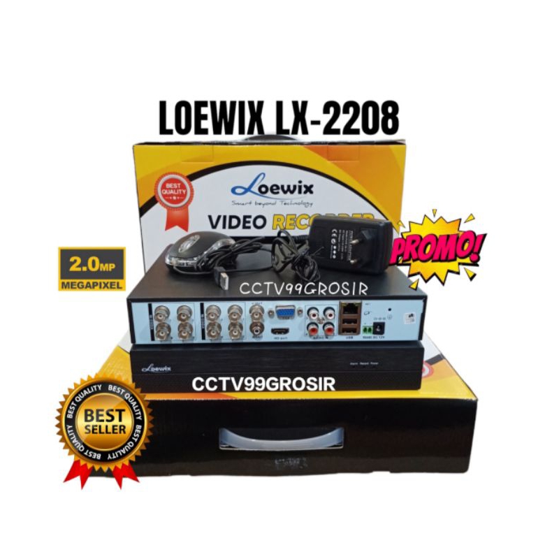 LOEWIX DVR XMEYE 8 CHANNEL 2MP 1080P / DVR XMEYE 8CH 2MP 1080P