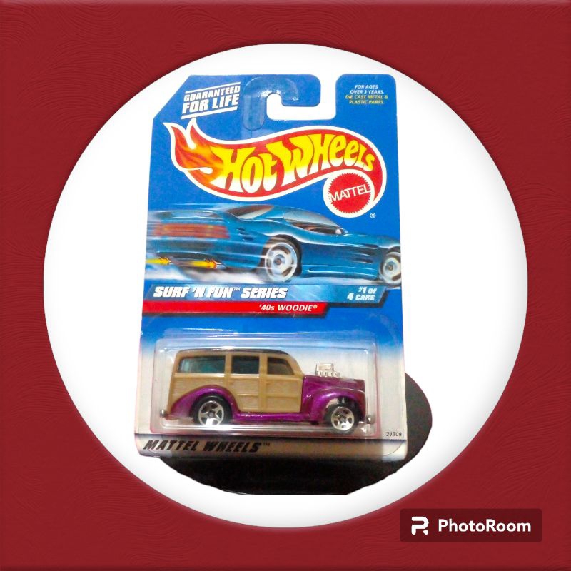 hot wheels 40 woodie ungu
