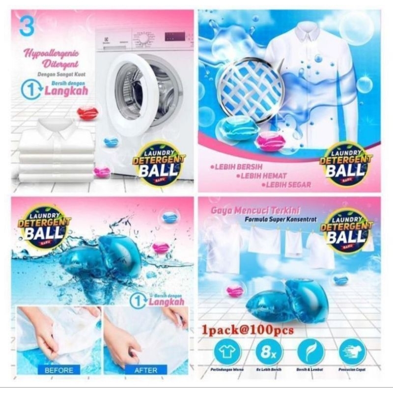 Gell Ball Laundry  Sabun Cair Cuci Baju Gell Sabun Deterjen Liquid Ajaib