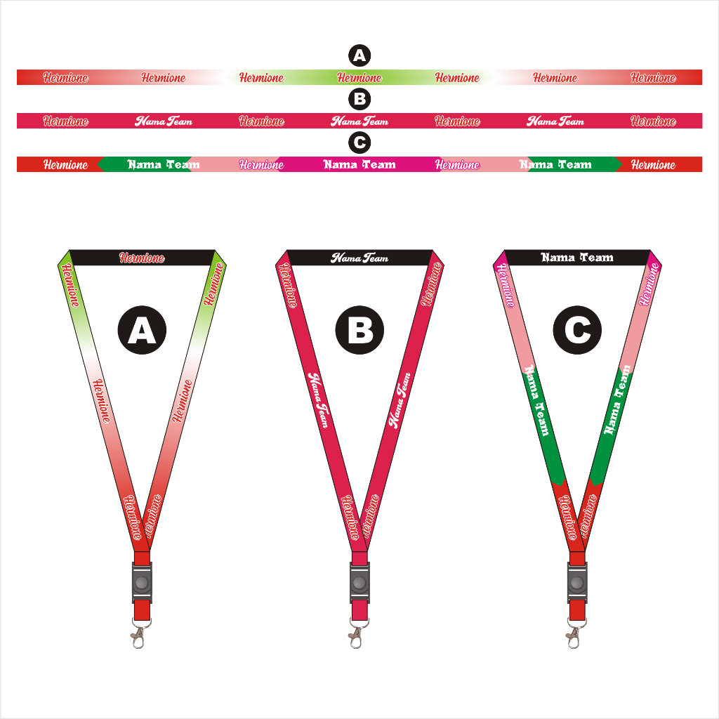 

Tali ID CARD 2cm custom / LANYARD custom / cetak 2 sisi bahan Tali Tissue Premium Proses Cepat Termurah