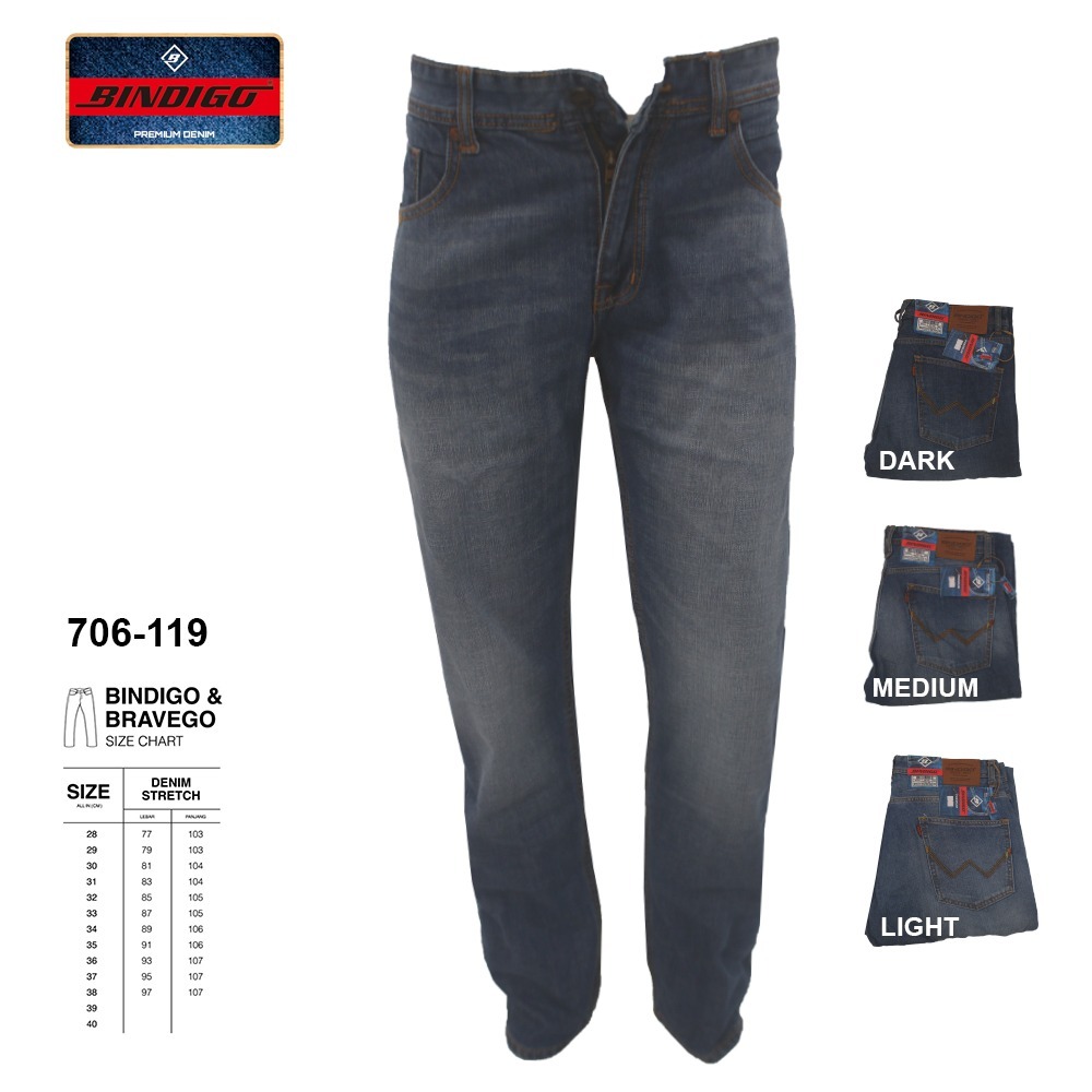 Celana Panjang Jeans Pria - Bindigo Denim Pant - 706 119