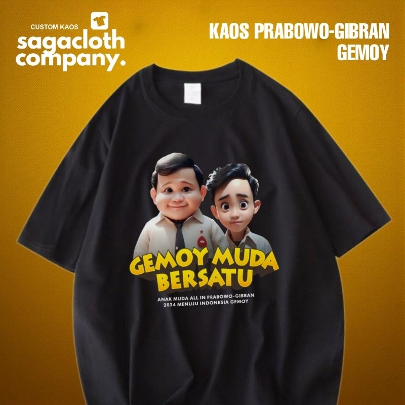 Sagacloth - Kaos Prabowo Gemoy - Kaos Prabowo Gibran Gemoy