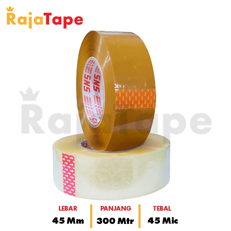 

10.10 Flash Sale Lakban Bening / Coklat 500 Yard / 300 Meter x 45 Mm x 45 Mic Sticky N Strong (SNS)