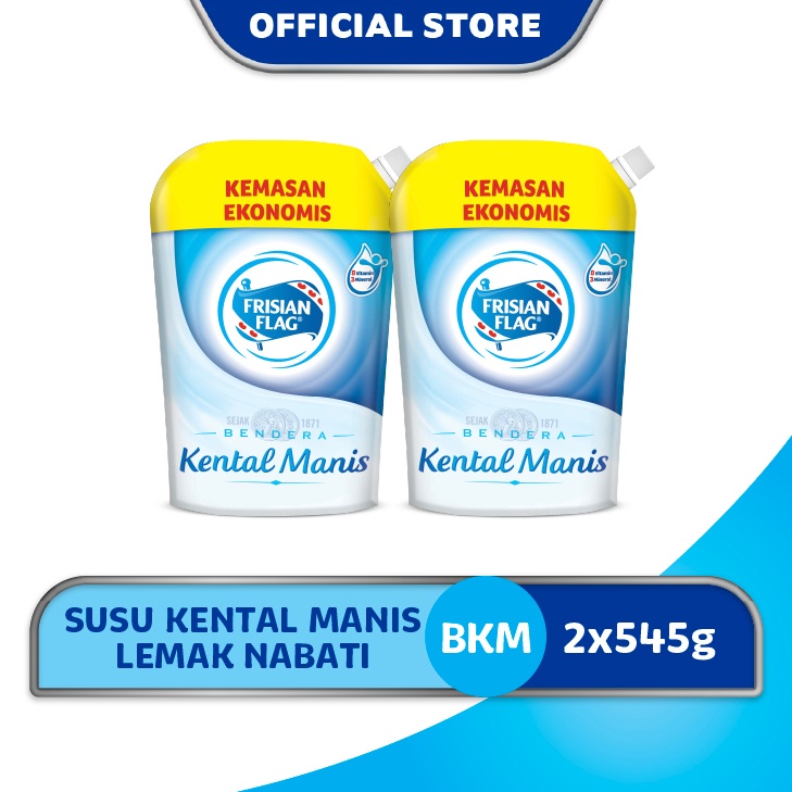 

COD✅ TERMURAH✅ Frisian Flag Bendera Kental Manis Pouch 545gr x 2 Pcs