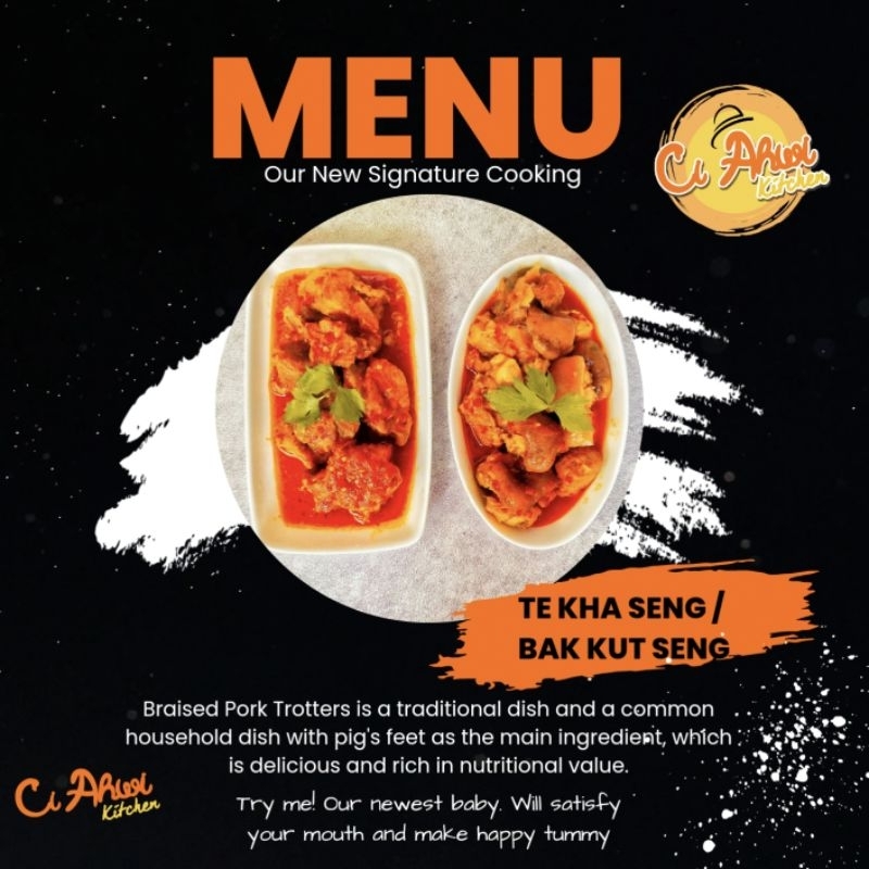 (NEW) Bak Kut Seng ( Iga Babi Bumbu Merah ) Homemade Frozen Food 500 Gram Khas Ci Ahwi Kitchen Non H