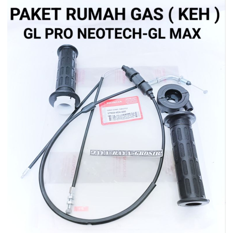 PAKET RUMAH GAS SET ( KEH ) HANDGRIP+ KABEL GAS GL PRO NEOTECH  GL MAX HIGH QUALITY