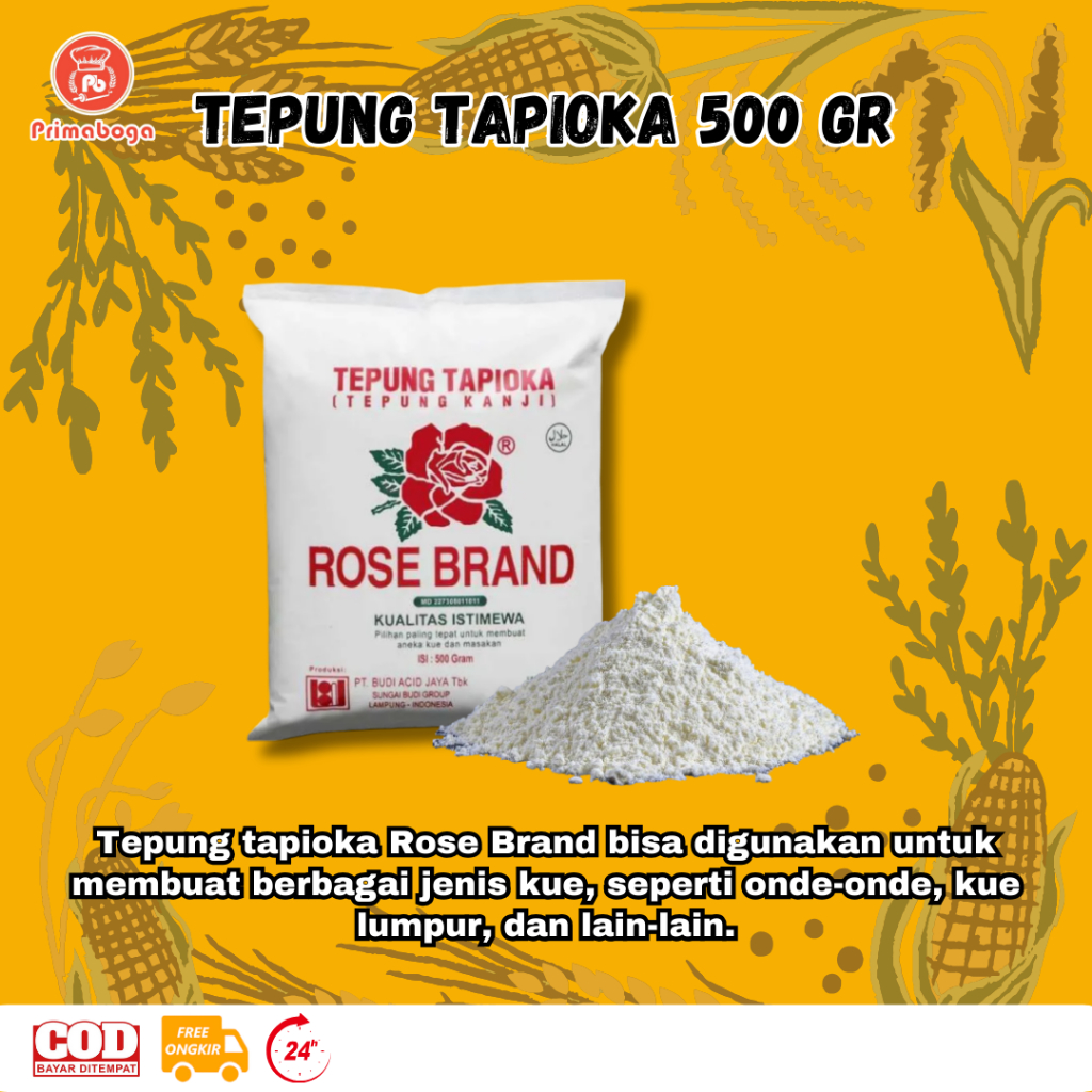 

Tepung Tapioka Rose Brand 500 g, murah berkualitas