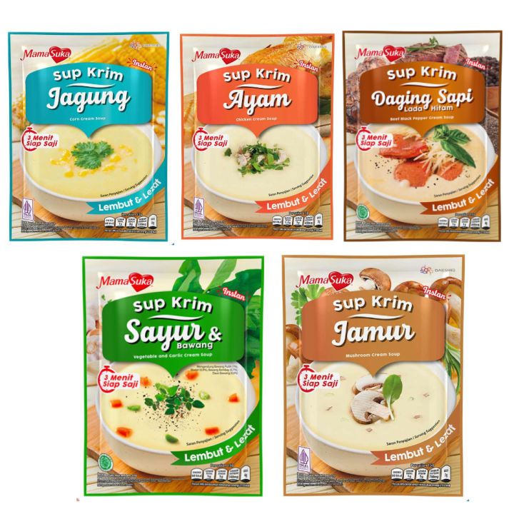 

Mamasuka Sup Krim Ayam / Jamur Instan Sachet