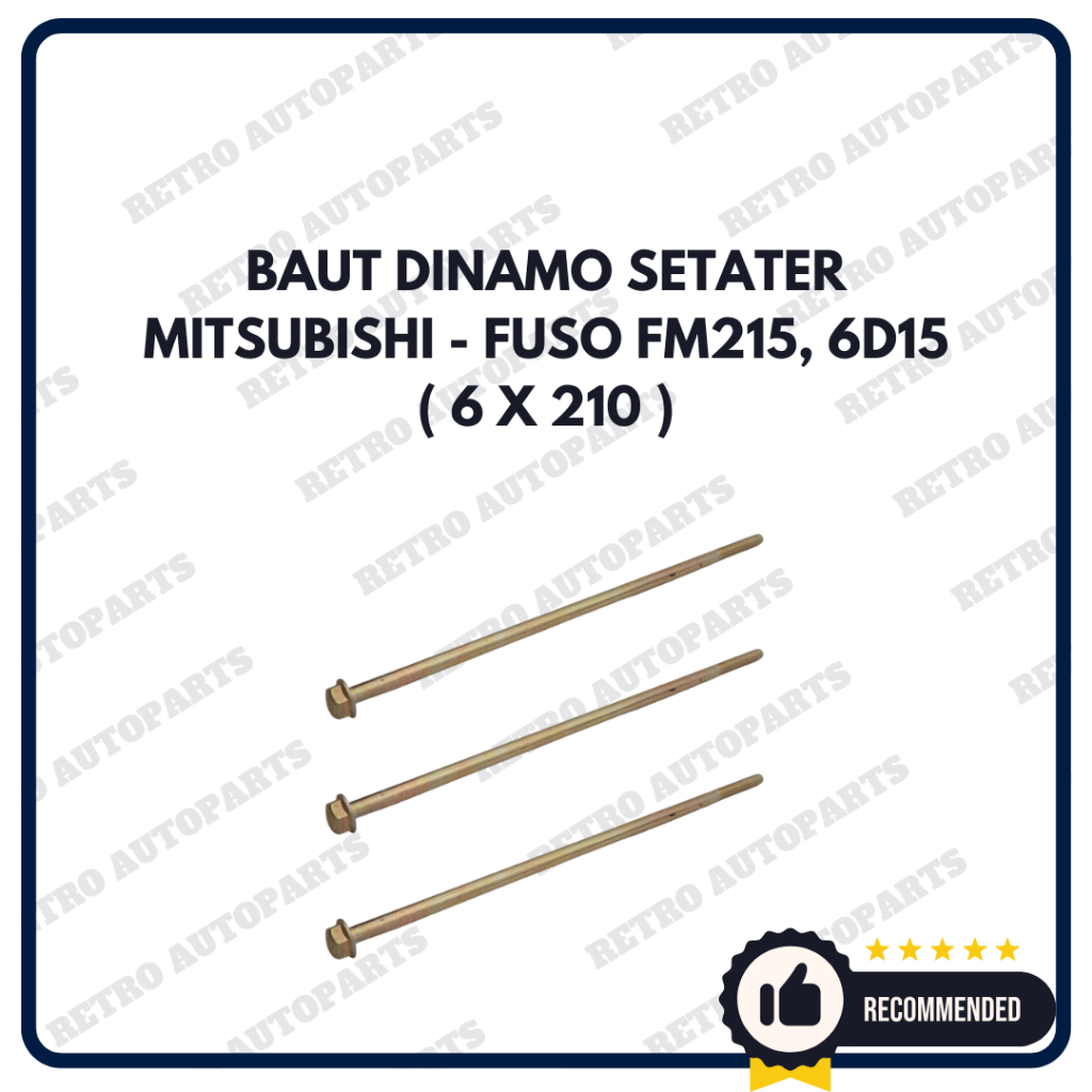 MITSUBISHI - FM | Baut dinamo starter Mitsubishi Fuso FM215,6D15 ukuran 6 x 210 kuning Baut dinamo s