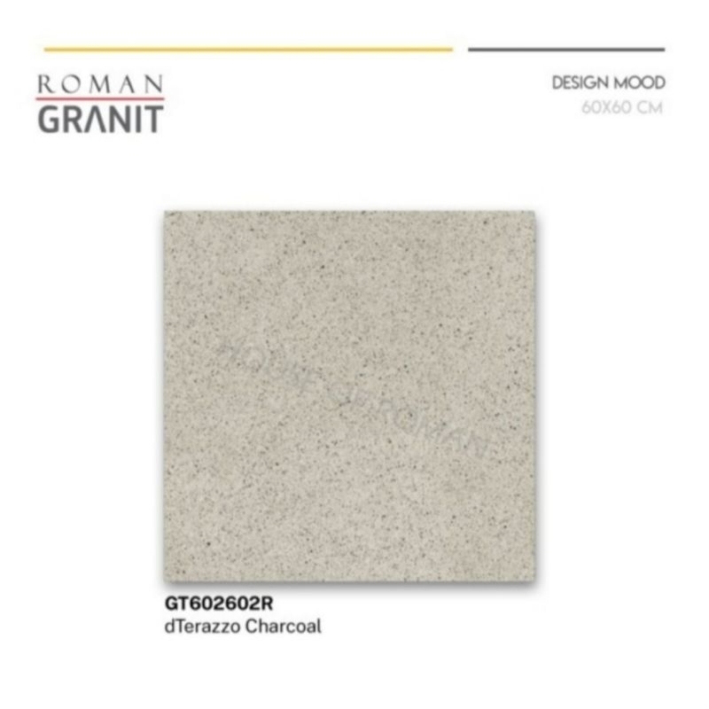 Roman Granit GT602602R dTerazzo Charcoal 60x60 kw1