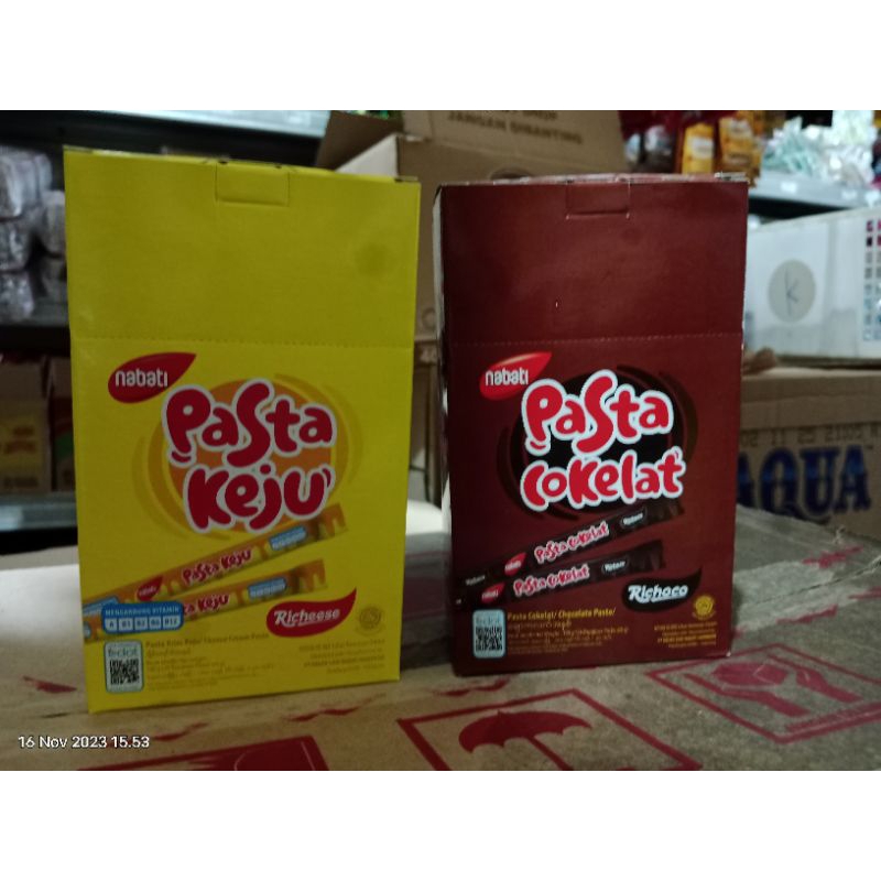 

Nabati Pasta Keju / Sta Coklat Box ( isi 30 pcs )