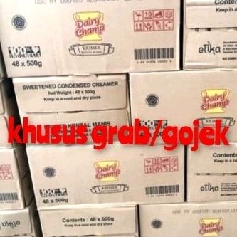 

1 dus susu dairy champ 480gr kental manis. isi 48 pvs