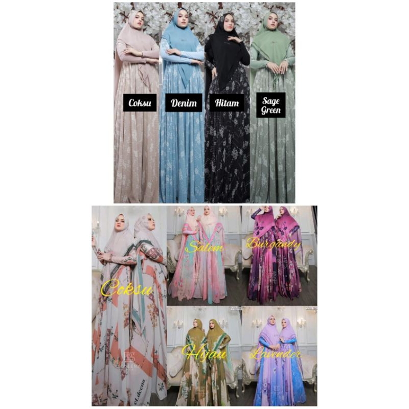 (BISA COD) Gamis Series by Eldeena Syari Original