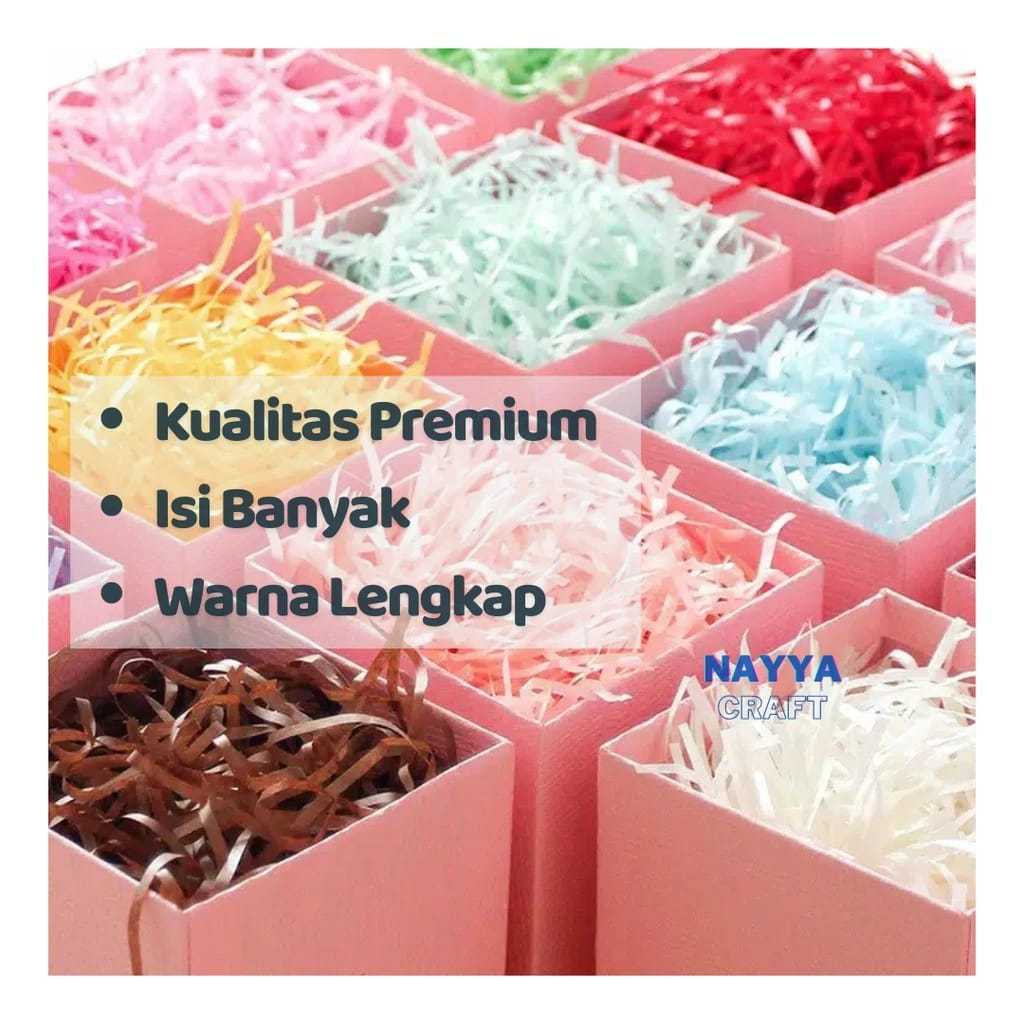 

P 01 Kertas Serut Cacah Kertas Warna Isian Hampers Kado Bisa COD