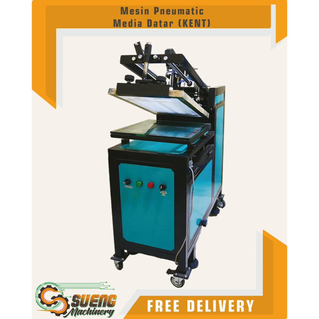 Mesin sablon mèdia datar pneumatic - Mesin sablon kertas (KENT)